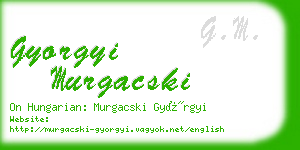 gyorgyi murgacski business card